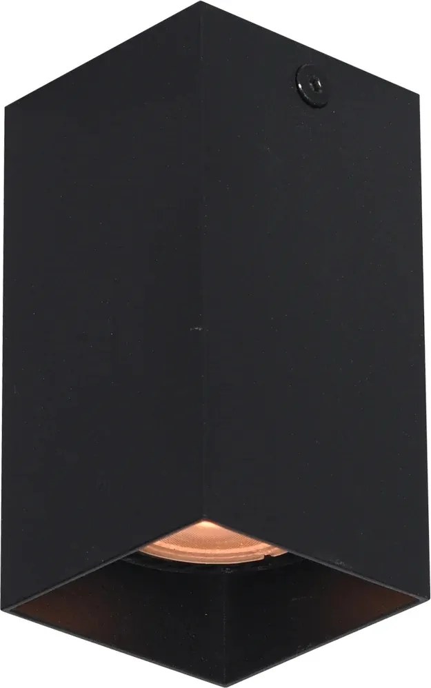 Mennyezeti spot lámpa fekete téglalap alakú cső 10cm modern spot Italux