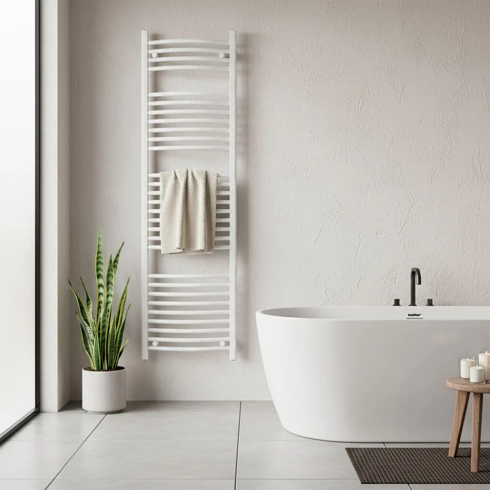 Íves törölközőszárító radiátor 1600x500 mm fehér