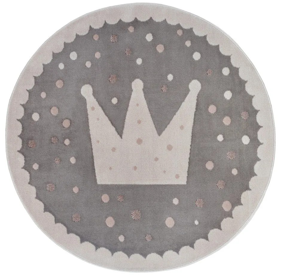 Szürke gyerek szőnyeg ø 100 cm Crown – Hanse Home