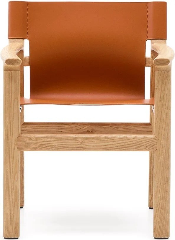 Konyakbarna kőrisfa karfás étkezőszék Jan – Kave Home