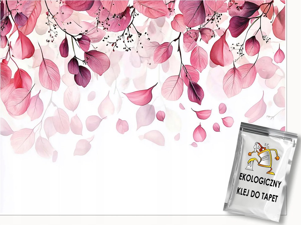 Fotótapéta Levelek Lógó Rózsaszín Hálószoba Nappali Tapéta Flizelina 300x210