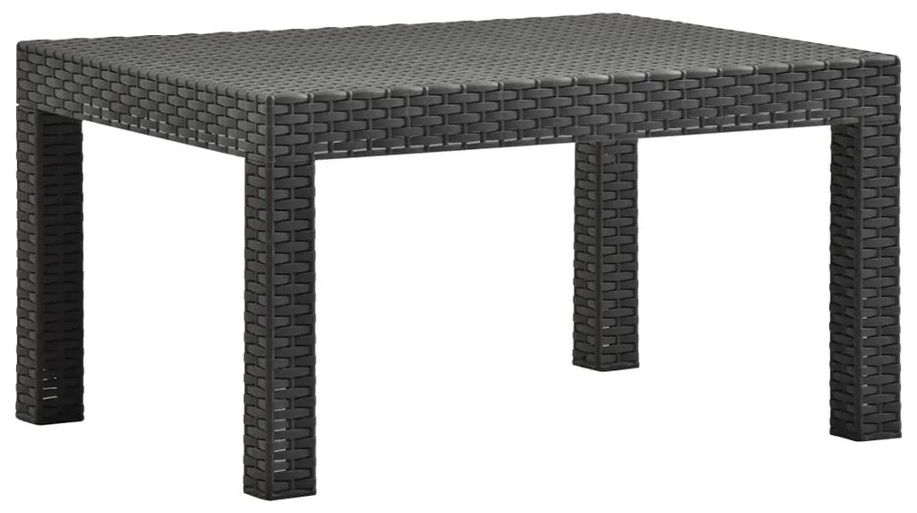 vidaXL antracitszürke PP rattan kerti asztal 58 x 58 x 41 cm