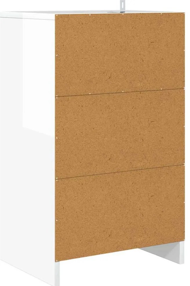 vidaXL Éjjeliszekrények 2 pcs Magas Fényű Fehér 40 x 30 x 467 cm