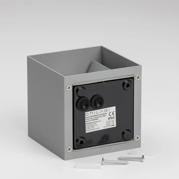 Brilagi - LED Kültéri fali lámpa CUBE LED/6W/230V szürke IP54