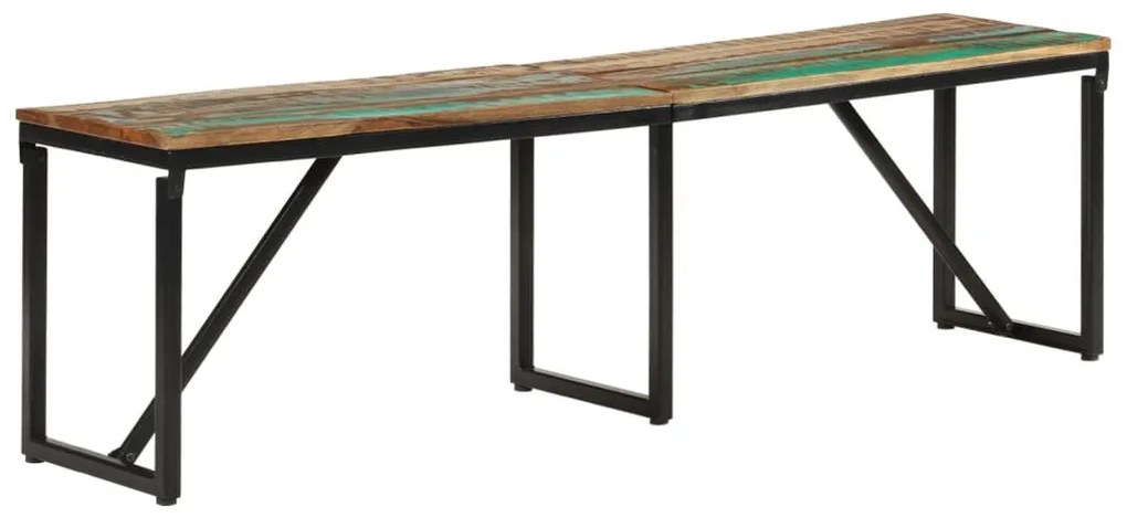 tömör újrahasznosított fa pad 160 x 35 x 46 cm