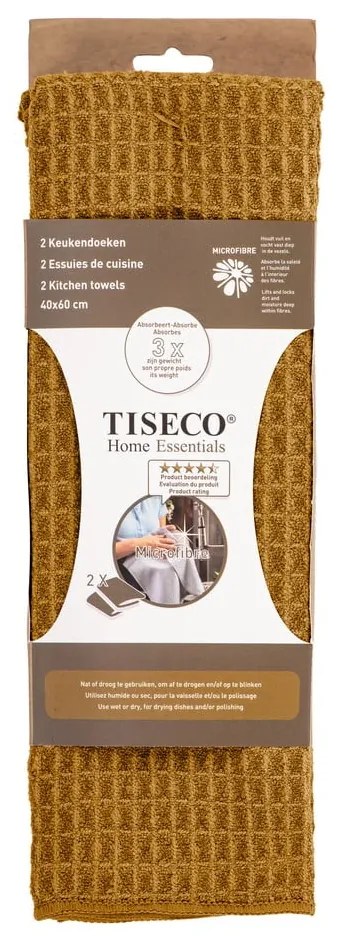 Mikroszálas konyharuha szett 2 db-os 40x60 cm Waffle – Tiseco Home Studio