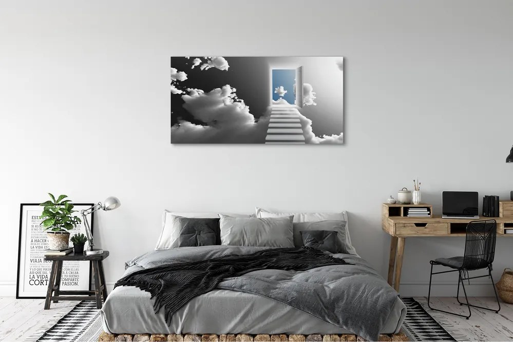 Canvas képek Sky lépcsőház ajtó 100x50 cm