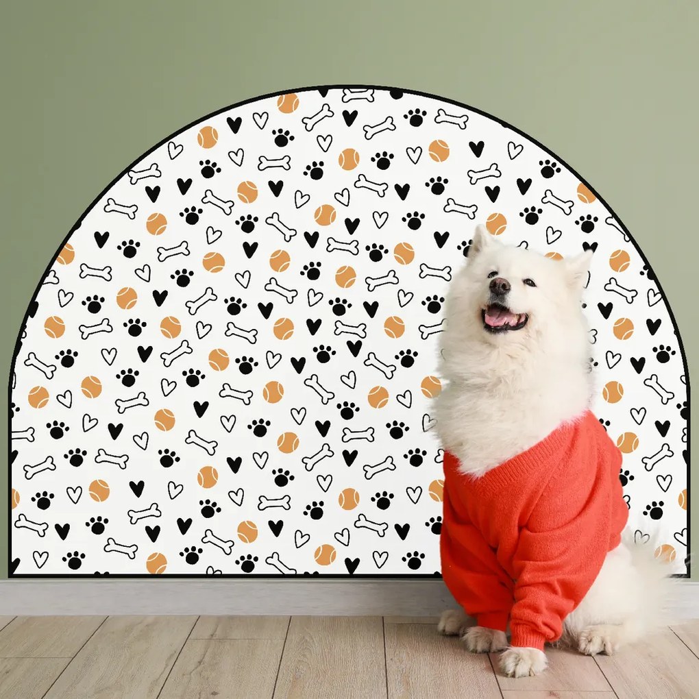 PIPPER. Védő textil falmatrica – Ív – Labdácskák Méret: 120x96cm, Indíték: névvel