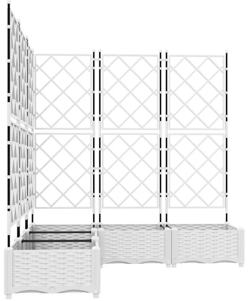 Rácsos Cserép 5 db Fehér 120x120x125.5 cm