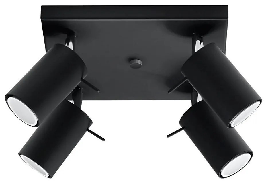 Sollux SL.0094 - Spotlámpa RING 4 4xGU10/10W/230V fekete