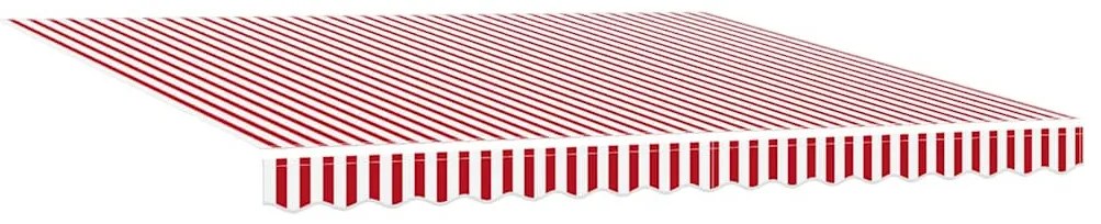 Behúzható napellenző Piros és fehér csíkos 400x300 cm szövet