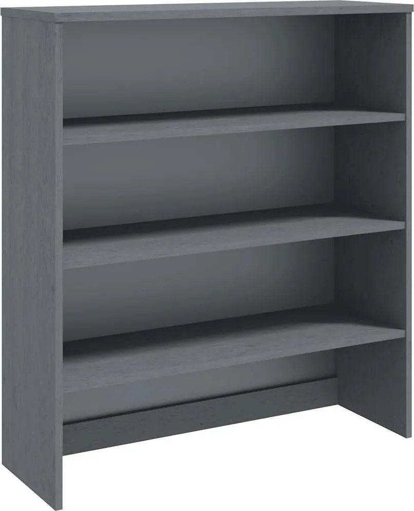 vidaXL HAMAR sötétszürke tömör fenyőfa felső szekrény 90 x 30 x 100 cm