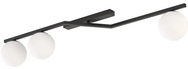 Mennyezeti lámpa NATON 3xE14/10W/230V, fekete/fehér
