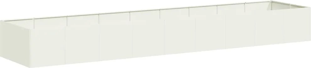 vidaXL növénytartó fehér 360x80x40 cm acél