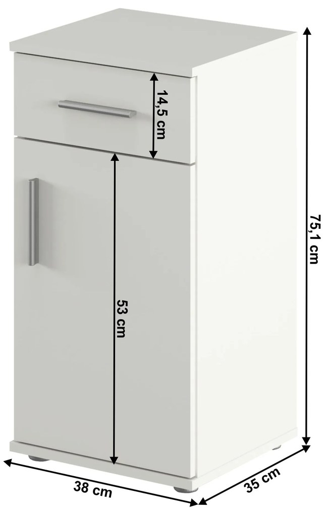 Szekrény Lessa 03 (matt fehér). 1075422