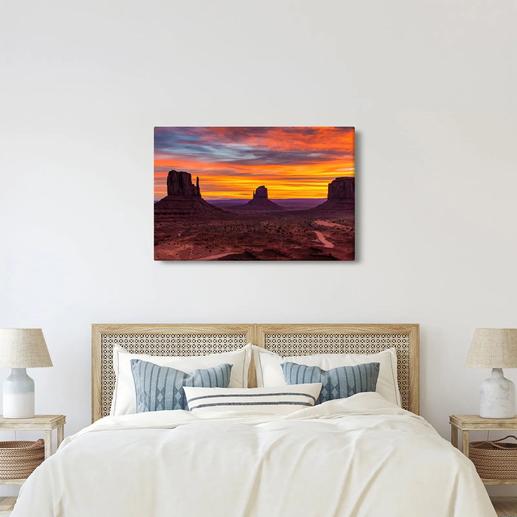 Kép - Emlékmű - völgy Arizonában (90x60 cm)