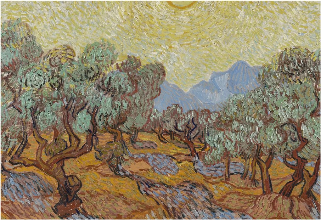 Fotótapéta Flizelin Dekoratív Hálószoba Olajfák 152x104 Ragasztó