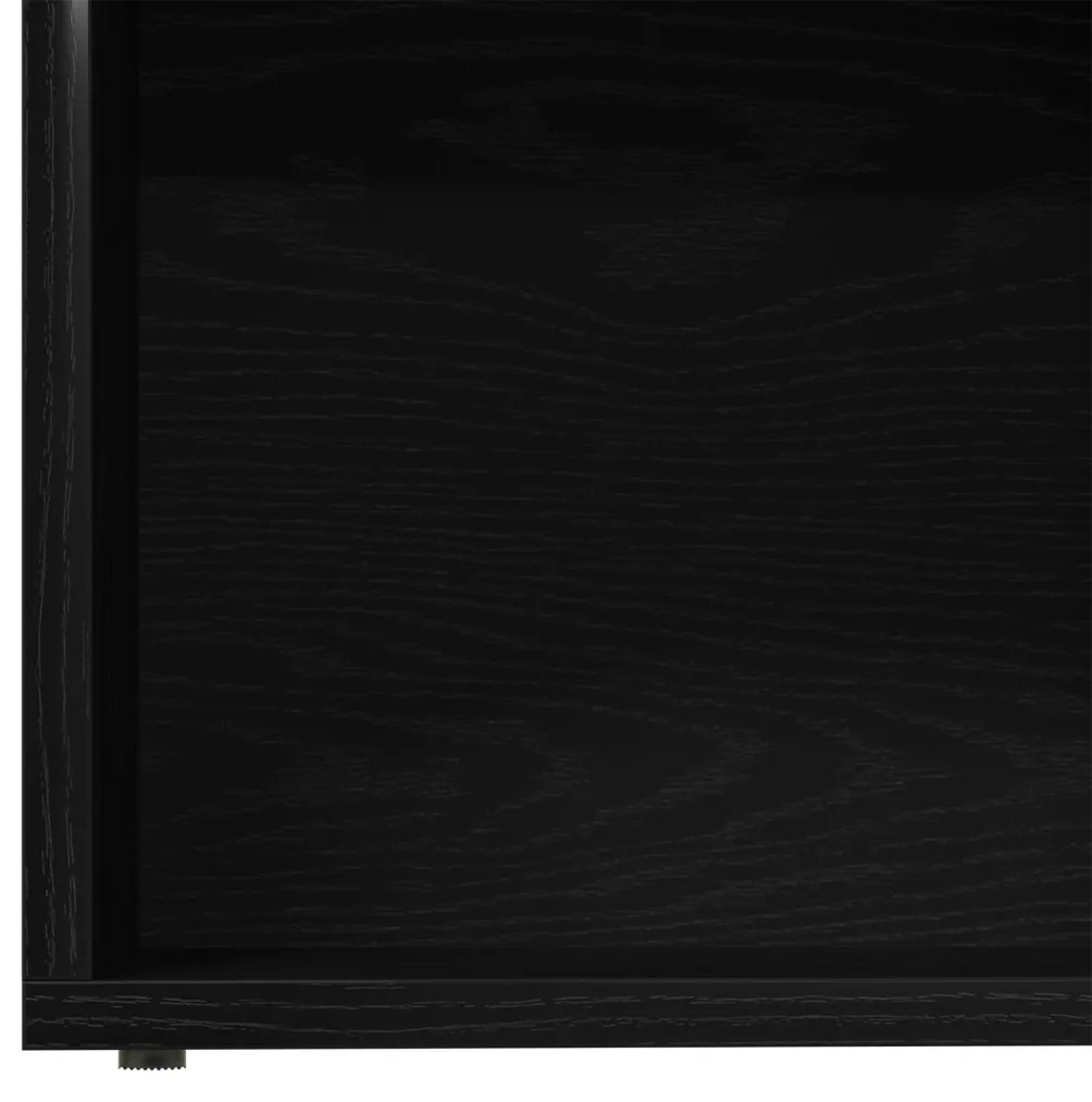 Könyvespolcok 3 db Fekete Tölgy 36x30x143 cm Mérnöki Fa