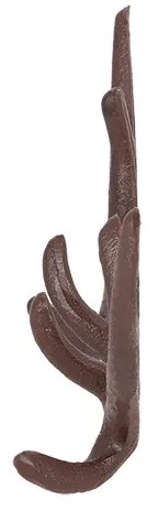 Öntöttvas szarvasagancs akasztó, 8 fogassal, 29 cm