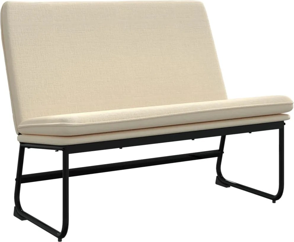 vidaXL krémszínű szövetpad 100 x 75 x 76 cm