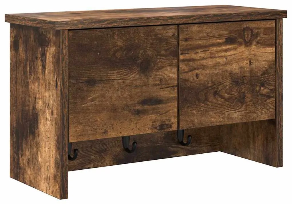 Fali Kabáthorog polcokkal Füstölt tölgy 50 x 20 x 30 cm Faanyag