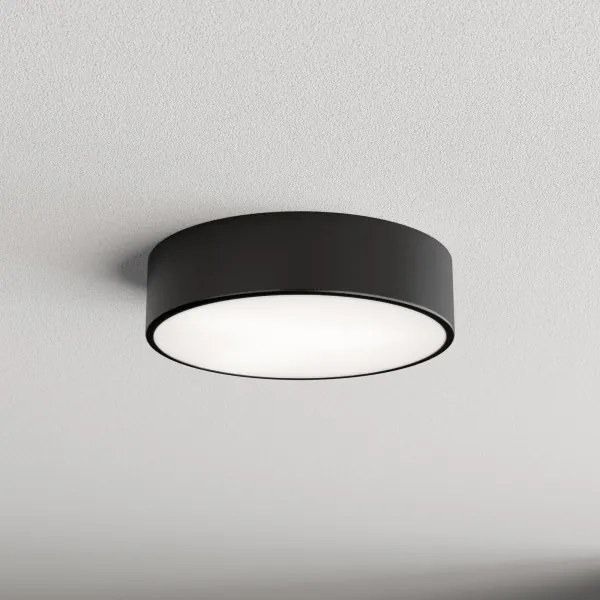 Fürdőszobai mennyezeti lámpa érzékelővel CLEO 2xE27/24W/230V átm. 30 cm fekete IP54