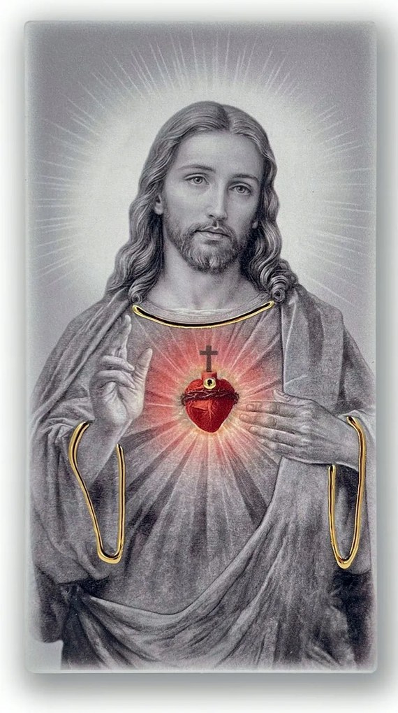 Festett Irgalmas Jézus kép Méret: 12x24 cm Cikkszám: ES05191354D