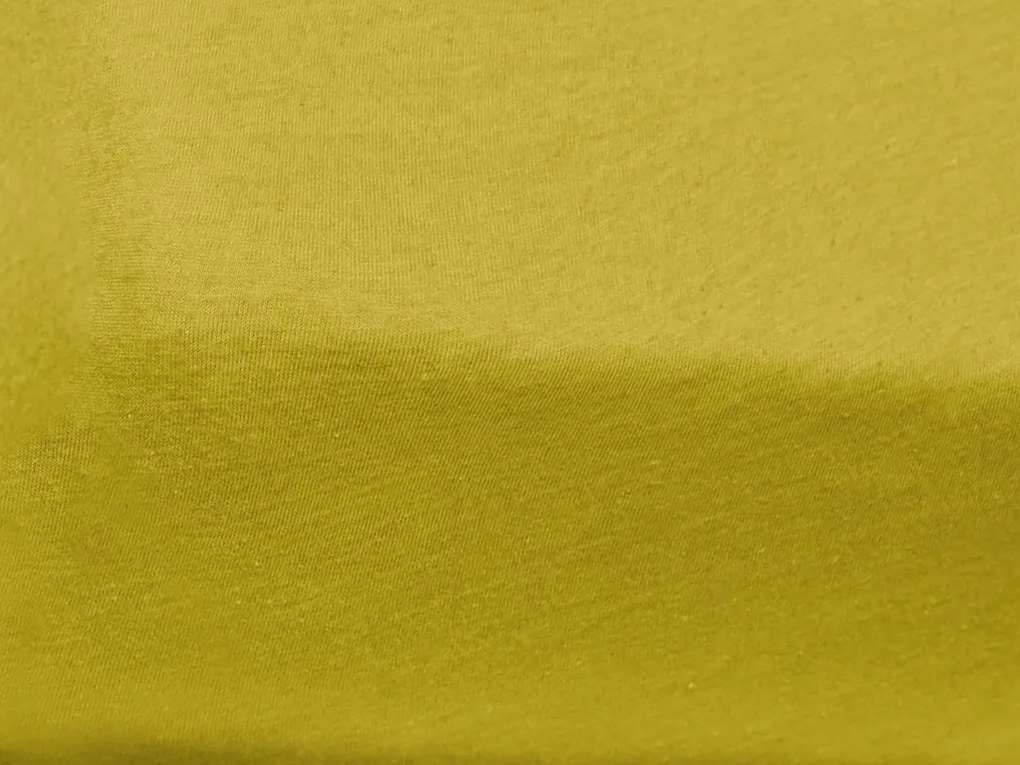 Jersey gyerek lepedő kiságyba sárga 70x140 cm