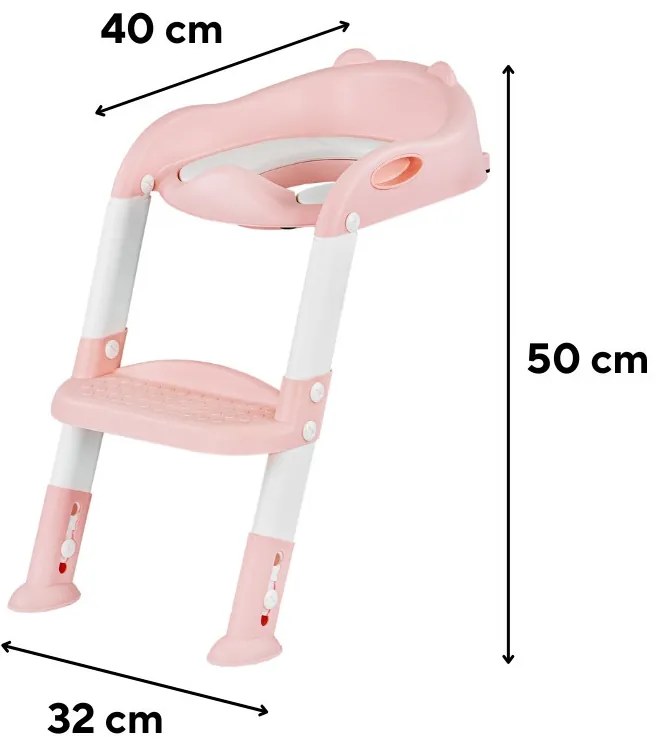 Lépcsős WC szűkítő rózsaszín