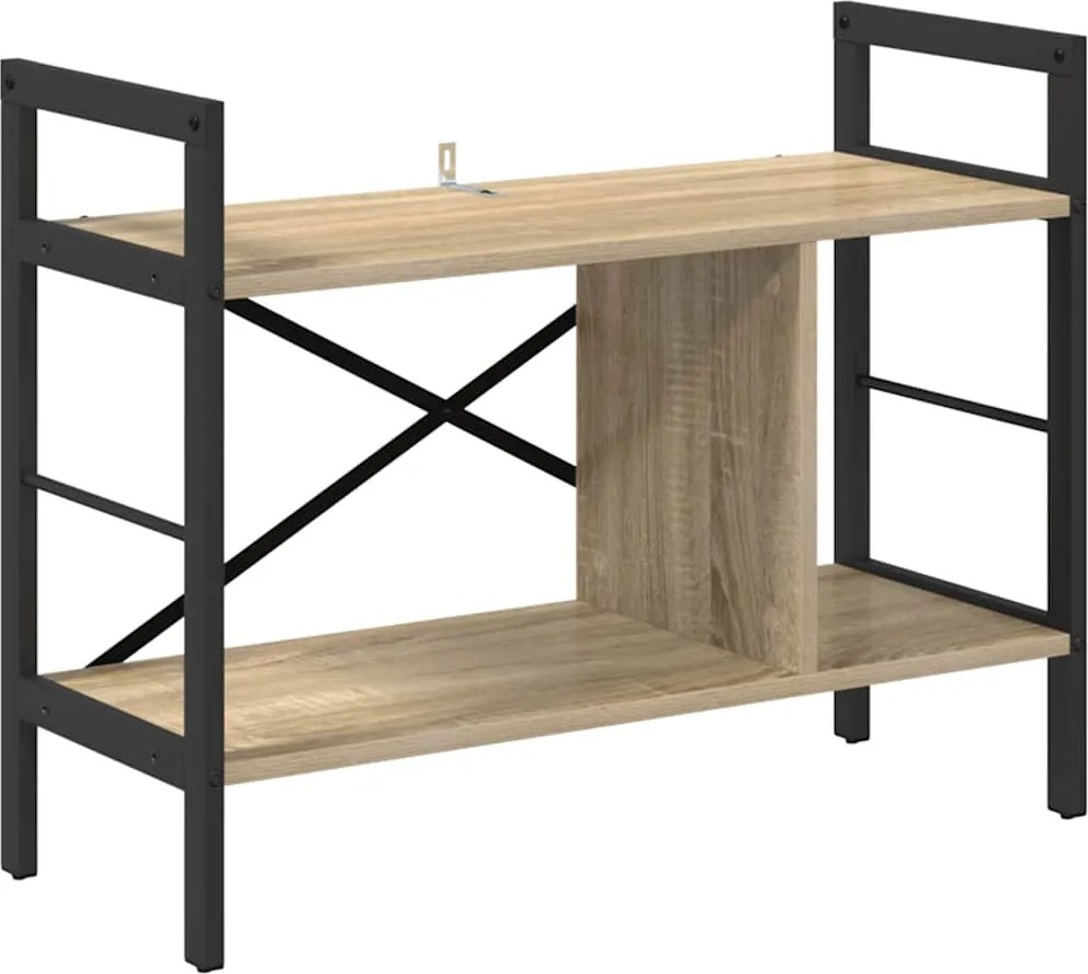 vidaXL Könyvespolc Sonoma tölgy 75 x 30 x 58,5 cm Faanyag