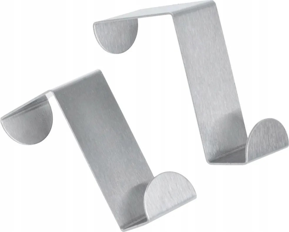 2x Akasztó Acél akasztó ajtó kabin ruházat fürdőszoba törölköző