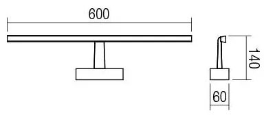Redo 01-1673 - LED Fürdőszobai tükörmegvilágító NEPTUNE LED/12W/230V IP44