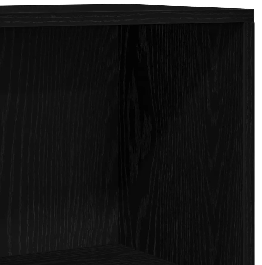Fekete Tölgy Könyvespolc - 60 x 24 x 176 cm, Műanyag Fából