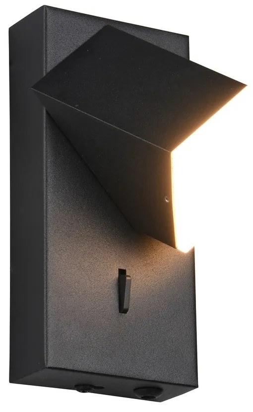 Matt fekete LED fali lámpa Raglan – Trio