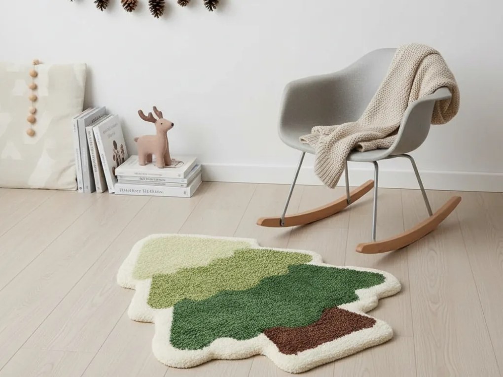 Karácsonyi szőnyeg SPRUCE csúszásmentes 37x57 cm, színes