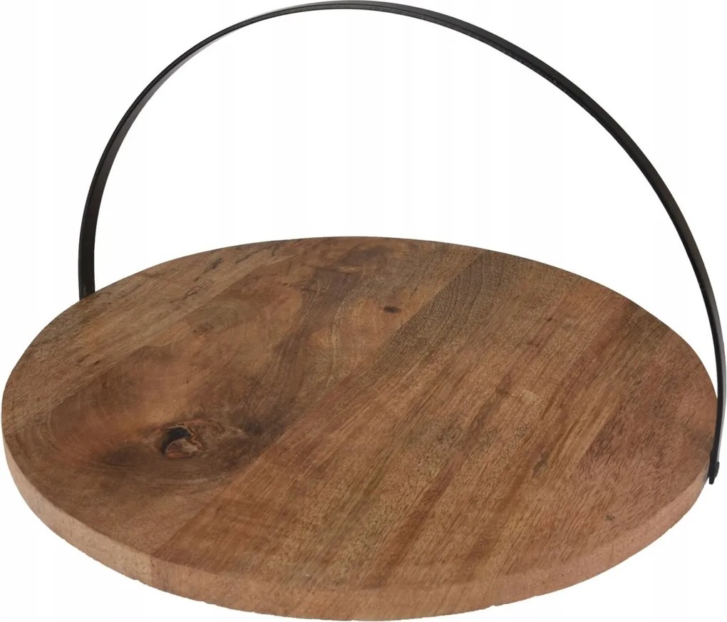 Kerek sütemény gyümölcs snack Fából, tálaló fogantyúval