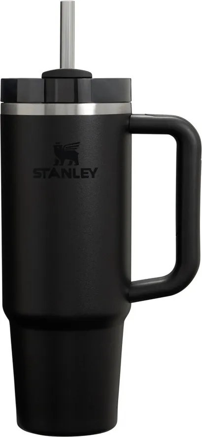 Fekete rozsdamentes acél termosz szívószállal 890 ml Quencher H2.O FlowState™ Tumbler Black 2.0 – Stanley
