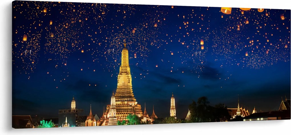 Kép - A boldogság lámpásai, Bangkok (120x50 cm)