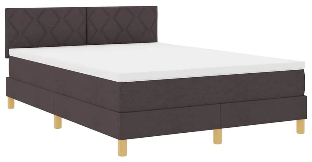 Boxspring ágy matraccal sötétbarna 160 x 200 cm szövet