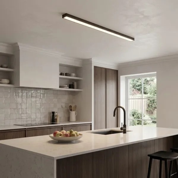 LED felületre szerelhető/kábelen függeszthető csillár LED/44W/230V 4000K 120 cm fekete