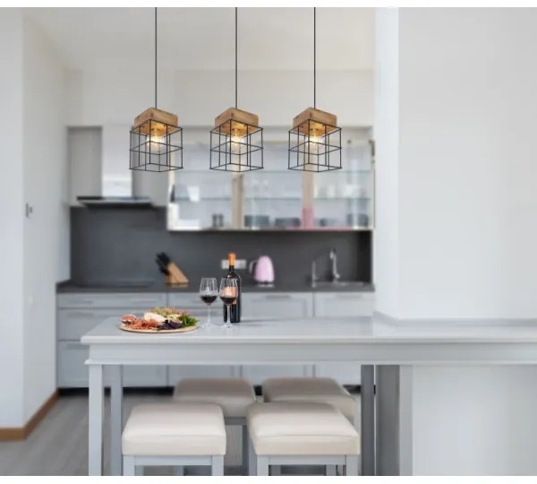 Globo 15530-3H - Csillár zsinóron MERRIL 3xE27/60W/230V