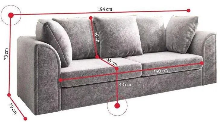 CLOE 3+2 Személyes Design Kanapé