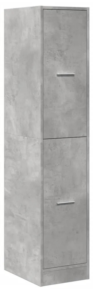 betonszürke szerelt fa patikaszekrény 30 x 41 x 144,5 cm