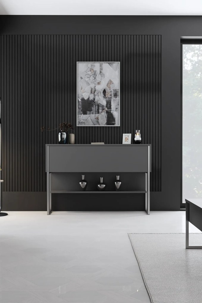 Komód Luxe - Silver, Anthracite