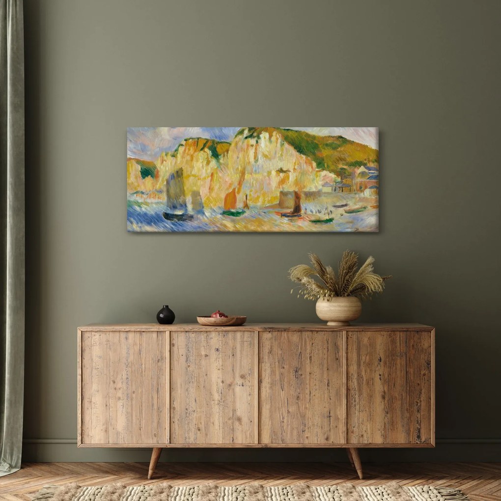 Kép - Auguste Renoir, Sea and Cliffs, reprodukciók (120x50 cm)