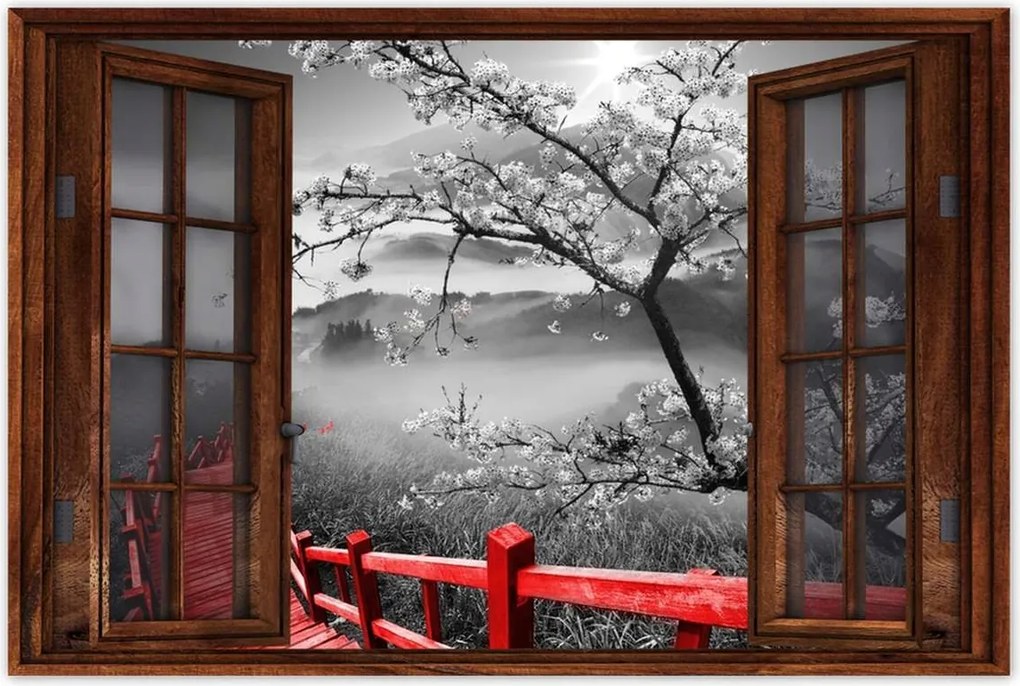 Poszterek 120x80 Virágzó cseresznye Japán