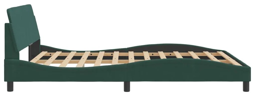 sötétzöld bársony ágykeret Dover 160x200 cm