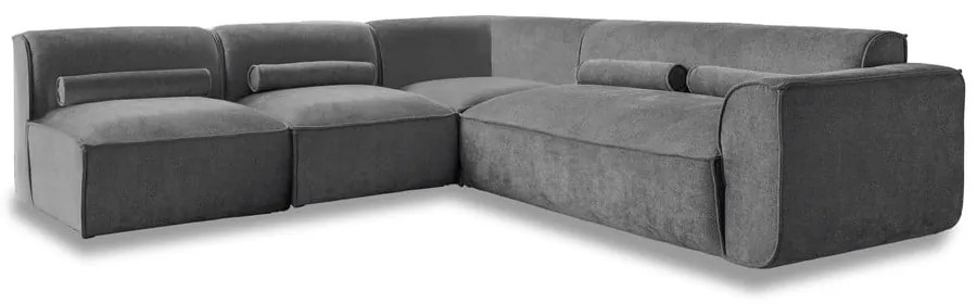 Szürke sarokkanapé (bal oldali) Flex Felix – Miuform