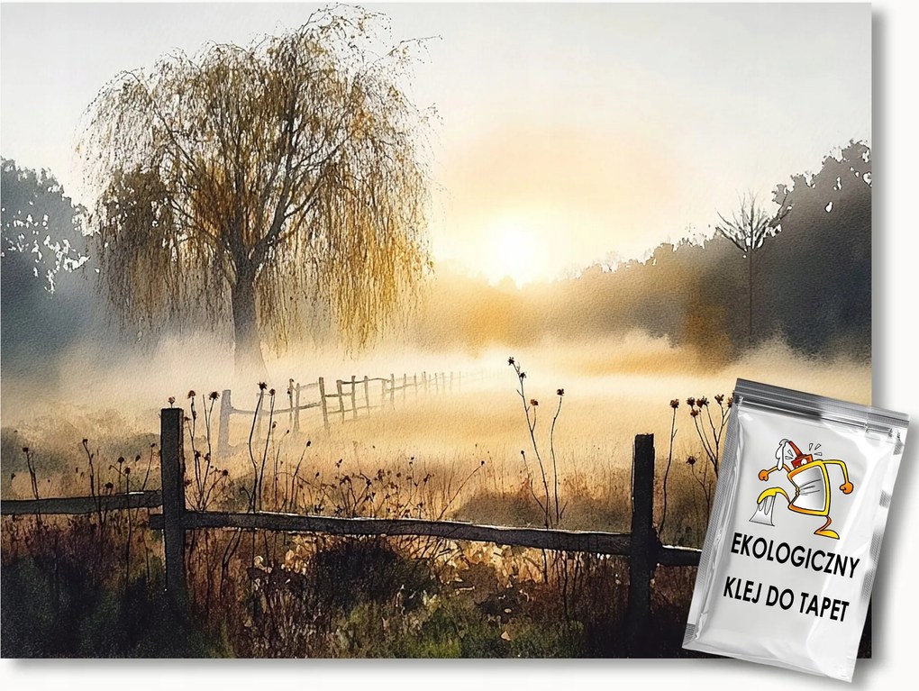 Fotótapéta Flizelina Tájkép Falu Karám Reggel Nap 400x280 ragasztó