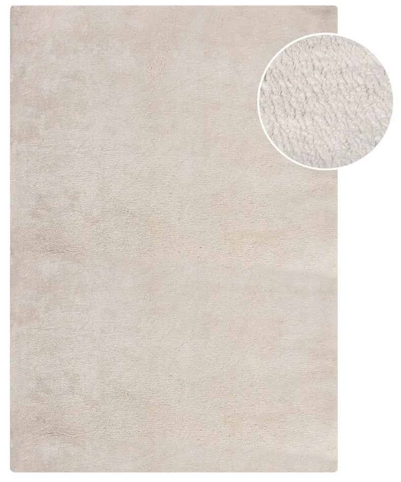 Krémszínű szintetikus szőrme szőnyeg 200x290 cm Faroe Wool Look Fur – Flair Rugs